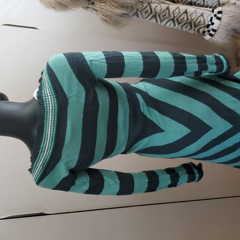 Vintage 90's/y2k GUC UO Lux Diagonal Stripe Preppy Grunge Dress - Picture 4 of 11